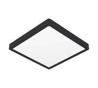 Eglo connect.z Smart Home Fueva 6-Z Lámpara de techo LED para baño (39 x 39 cm, ZigBee, aplicación y control por voz, Alexa, color luz (blanco cálido frío), intensidad regulable, negro, IP44