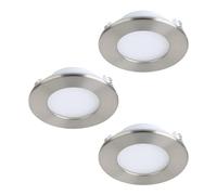 Eglo connect.z Smart Home juego de 3 focos empotrables LED | para el baño Fueva-Z, Ø 85 mm, ZigBee, control de voz y de la aplicación, color de la luz, regulable, metal níquel
