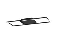 Eglo connect.z Smart Home lámpara de techo con LED regulable Calagrano-Z, efecto cristal, control con voz y Alexa sobre la ZigBee app, retroiluminación RGB, luz metálica en negro, 64 x 24 cm