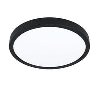 Eglo connect.z Smart Home lámpara de techo LED para baño Fueva-Z, diámetro 28,5 cm, ZigBee, control de voz y de la aplicación, color de la luz, regulable, aluminio negro, IP44