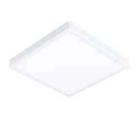 Eglo connect.z Smart Home lámpara de techo LED para baño Fueva-Z, L x A 28,5 cm, ZigBee, control de voz y de la aplicación, color de la luz, regulable, aluminio blanco, IP44