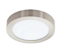 Eglo connect.z Smart Home lámpara de techo LED para el baño Fueva-Z, diámetro 21 cm, ZigBee, control de voz y de la aplicación, color de la luz, regulable, metálica de superficie níquel mate, IP44