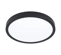 Eglo connect.z Smart-Home LED lámpara de techo para baño Fueva 6-Z, Ø 38,9 cm, ZigBee, app y control por voz Alexa, color de la luz (blanco cálido-blanco frío), regulable, negro, IP44