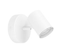 Eglo Consuma 1 Lámpara de pared con foco flexible, ideal como de lectura, para salón y baño, fabricada en acero de color blanco, con casquillo GU10 y protección contra salpicaduras IP44