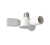 Eglo Distribuidor Rueda E27, divisor 3 en 1 de plástico blanco, convertidor | de casquillo, de 1 a 3 luces, accesorio para lámparas para iluminación más brillante, portalámparas E27