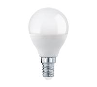 Eglo E14 Bombilla LED regulable, foco en forma de gota, 7,5 vatios (equivalente a 60 vatios), 806 lúmenes, luminaria blanco cálido, 3000k, reflector blanco ópalo, P45, Ø 4,6 cm