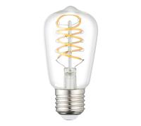 Eglo E27 Lámpara led, bombilla incandescente espiral, bombilla decorativa vintage de diseño retro, 7,3 vatios, blanco cálido, 806 lúmenes, 2700 Kelvin, bombilla Edison ST48, diámetro de 4,8 cm