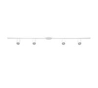 Eglo Easy Track Sistema de rieles de alto voltaje, juego ampliable con 3 focos para techo, riel de techo de aluminio y plástico en color blanco, bombillas con casquillo GU10, 102 cm