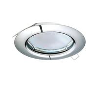 EGLO Empotrable Peneto, foco de acero cromado, lámpara empotrable | con casquillo GU10, incluye bombilla LED, foco empotrable plano, Ø 7,8 cm