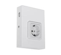 EGLO Enchufe con puerto USB Taxano, accesorio de acero blanco