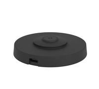 Eglo Estación de carga única, cargador para lámparas de mesa al aire libre de la serie Ponente, cargador con cable de carga USB-C, plástico en negro, diámetro de 8 cm