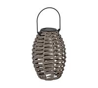 Eglo farol solar exterior Z_Solar, lámpara para jardín y balcón, artefacto de mesa, de metal y plástico gris, luz cálida, IP44, 20,5 cm