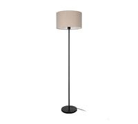 EGLO Feniglia Lámpara de pie para el salón, adecuada para colocar en un rincón, fabricada en metal de color negro con pantalla de lino en tonos naturales, con portalámparas E27 y una altura de 151 cm