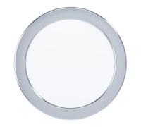 Eglo Foco empotrable LED Fueva 5, Ø 16,6 cm, acero y superficie plástica | cromo, blanco, baño, bajo perfil 26 mm, luz neutra, IP44