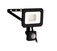 Eglo Foco LED exterior Risacca-E, 1800 lúmenes, reflector orientable con sensor de movimiento, luz de pared de aluminio negro, punto de luz neutra, IP65
