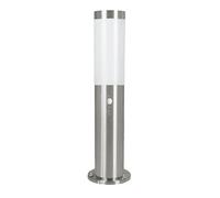 Eglo Foco LED para exteriores Helsinki, luz exterior de 1 foco con detector de movimiento, sensor de luz de trayectoria, acero inoxidable y plástico, color plateado, blanco, zócalo E27, IP44