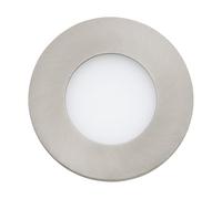 EGLO FUEVA 1 iluminación de techo Níquel LED 2,7 W - Lámpara (Níquel, Alrededor, Empotrada, IP20, II, Blanco)