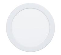 Eglo Fueva 5 Foco led empotrable, diámetro de 16,6 cm, foco plano, blanco de acero con superficie luminosa de plástico, profundidad de montaje reducida de 26 mm, blanco cálido