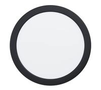 Eglo Fueva 6 Foco LED empotrable, redondo, negro y blanco, plástico, blanco cálido y frío, 21,6 cm de diámetro