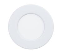 Eglo Fueva 6 Foco LED empotrable redondo para baño, lámpara de baño de plástico en blanco, foco empotrable plano, color de luz blanco cálido y frío, IP44, diámetro de 8,6 cm