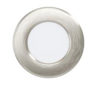 Eglo Fueva 6 Foco LED empotrable, redondo, plateado y blanco, plástico, blanco cálido y frío, 8,6 cm de diámetro