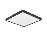 Eglo Fueva 6 Lámpara de techo LED cuadrada, de superficie, de plástico, en blanco y negro, color luz blanco cálido o blanco frío, 39 x 39 cm