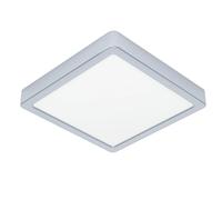 EGLO Fueva 6 Lámpara de techo LED para baño, 22 x 22 cm, acero cromado | y plástico en color blanco, luz blanca cálida y fría, IP44