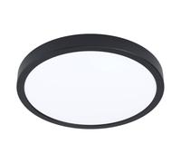Eglo Fueva 6 Lámpara de techo LED redonda, de superficie, de plástico, en blanco y negro, color luz blanco cálido o blanco frío, diámetro de 28 cm