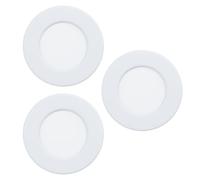 Eglo Fueva 6-Z Connect.z Juego de 3 focos LED para baño empotrables, planos, diámetro de 8,6 cm, ZigBee, control por voz Alexa y aplicación, RGB, blanco cálido y frío, atenuable, metal, blanco, IP44