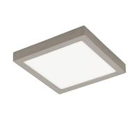 EGLO Fueva-C plafón moderno para techo, luz LED integrada | Plafón LED regulable, fundición níquel mate, plástico blanco, RGB, luz cálida a fría