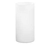 Eglo Geo Lámpara de mesa minimalista, lámpara de mesilla de noche de cristal opalino mate, lámpara de salón en blanco, con interruptor, casquillo E14