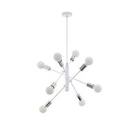 Eglo GRADOLI iluminación de suspensión Montaje flexible Blanco E27 60 W Iluminación de suspensión, Montaje flexible, Blanco, Blanco, Acero, II, 8 bombilla, s