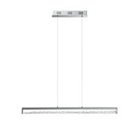 Eglo Hängeleuchte Modell Cardito Alu Stahl chrom / Glas Kristall klar LED 6 x 6 W (6x12 LED) warmweiß 3129 lm / inklusive Leuchtmittel / H 110 L 100 cm B 8 cm 90929