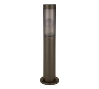 Eglo Helsinki Lámpara de pedestal para exteriores, lámpara de pie exterior con sensor de movimiento, iluminación para jardín y terraza, acero inoxidable en marrón rojizo, IP44, H 45 cm, E27
