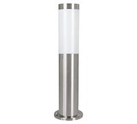 Eglo Helsinki Lámpara de sendero para exterior de 1 foco, luz de sendero de acero inoxidable y plástico, plateada, blanca, casquillo: E27, IP44