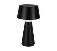 Eglo Huesa Lámpara de mesita de noche LED para exteriores, con batería, atenuable, para exteriores, inalámbrica, recargable mediante USB, plástico en negro, blanco cálido y frío, IP44