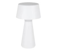 Eglo Huesa Lámpara de mesita de noche LED para exteriores, con batería, atenuable, para exteriores, inalámbrica, recargable mediante USB, plástico en blanco, blanco cálido y frío, IP44