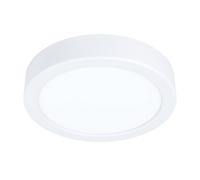 Eglo Idun - Lámpara de techo LED redonda, empotrable de metal y plástico en color blanco, iluminación de oficina y cocina, color blanco neutro, 17 cm de diámetro