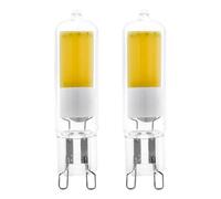 Eglo Juego de 2 bombillas LED G9 COB, intensidad regulable, 4,2 W (equivalente a 40 W), 470 lúmenes, blanco cálido, 2700 K, G9 pin, diámetro de 1,6 cm