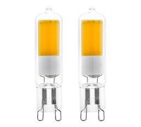 Eglo Juego de 2 bombillas LED G9 COB, intensidad regulable, 4,2 W (equivalente a 40 W), 470 lúmenes, blanco cálido, 2700 K, G9 pin, diámetro de 1,6 cm