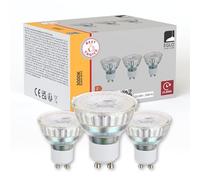 Eglo Juego de 3 bombillas GU10, 3 focos reflectores LED, lámparas reflectoras de 4,5 vatios cada una (equivale a 30 W), blanco cálido, 3000 K, bombilla Ø 5 cm