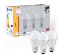 Eglo Juego de 3 bombillas LED E14, bombillas opalinas en forma clásica, 8,5 vatios cada una, blanco cálido, 3000 K, bombilla A60, Ø 6 cm
