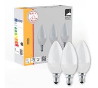 Eglo Juego de 3 bombillas LED E14, bombillas opalinas en forma de vela, 4