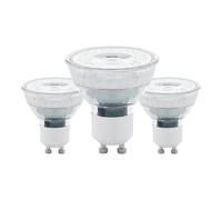 Eglo Juego de 3 lámparas GU10, 3 focos LED, luz reflectora de 4,5 vatios cada una (corresponde a 50 vatios), 345 lúmenes, iluminante blanco cálido, 2700k, bombilla Ø 5 cm