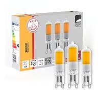 Eglo Juego de 3 lámparas LED G9 con casquillo de patillas, 3 bombillas enchufables, 2 vatios cada una (equivale a 25 W), blanco cálido, 3000 K, casquillo de patillas, Ø 1,5 cm