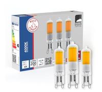 Eglo Juego de 3 lámparas LED G9 con casquillo de patillas, 3 bombillas enchufables, 2 vatios cada una (equivale a 25 W), blanco neutro, 4000 K, casquillo de patillas, Ø 1,5 cm