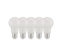 Eglo Juego de 5 lámparas LED E27, 5 bombillas de 8,8 vatios cada una, 2700k | luces blancas cálidas, focos color blanco opal, A60, Ø 6 cm