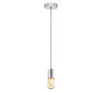 Eglo Lampara Colgante 1 Luz Yorth, E27, 60 watts, Plateado, 3 x 10 x 11.5 cm