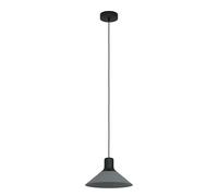 Eglo Lámpara colgante Abreosa, lámpara colgante de 1 llama, lámpara colgante de metal en negro, gris, lámpara de mesa de comedor, lámpara de salón colgante E27
