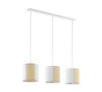Eglo Lámpara colgante Arnhem, 3 luces vintage boho hygge, acero, papel